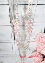 Дизайнерски кристални обици серия Rose Elegance